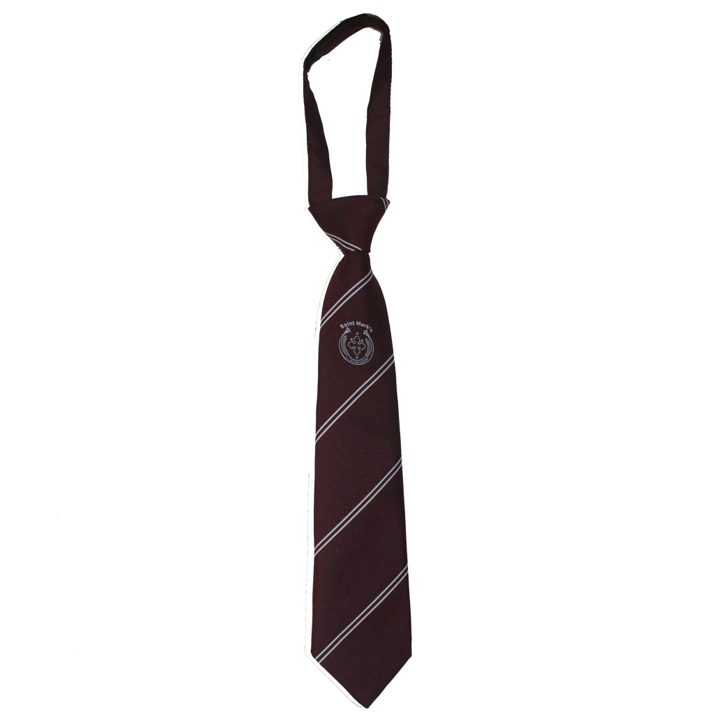 Velcro Maroon Tie - Year K-3
